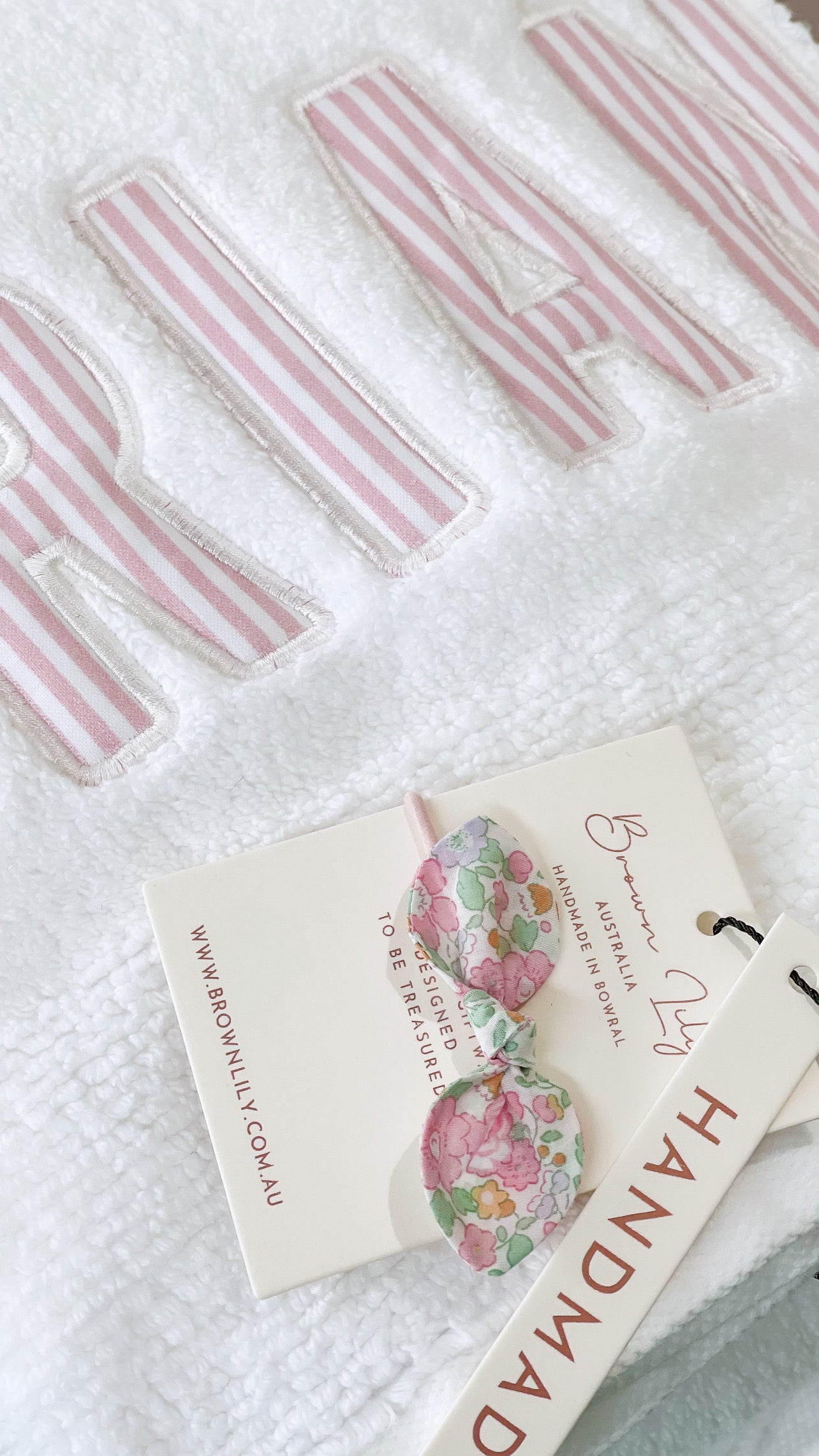 Personalised Towels 'Spots, Stripes & Ginghams’