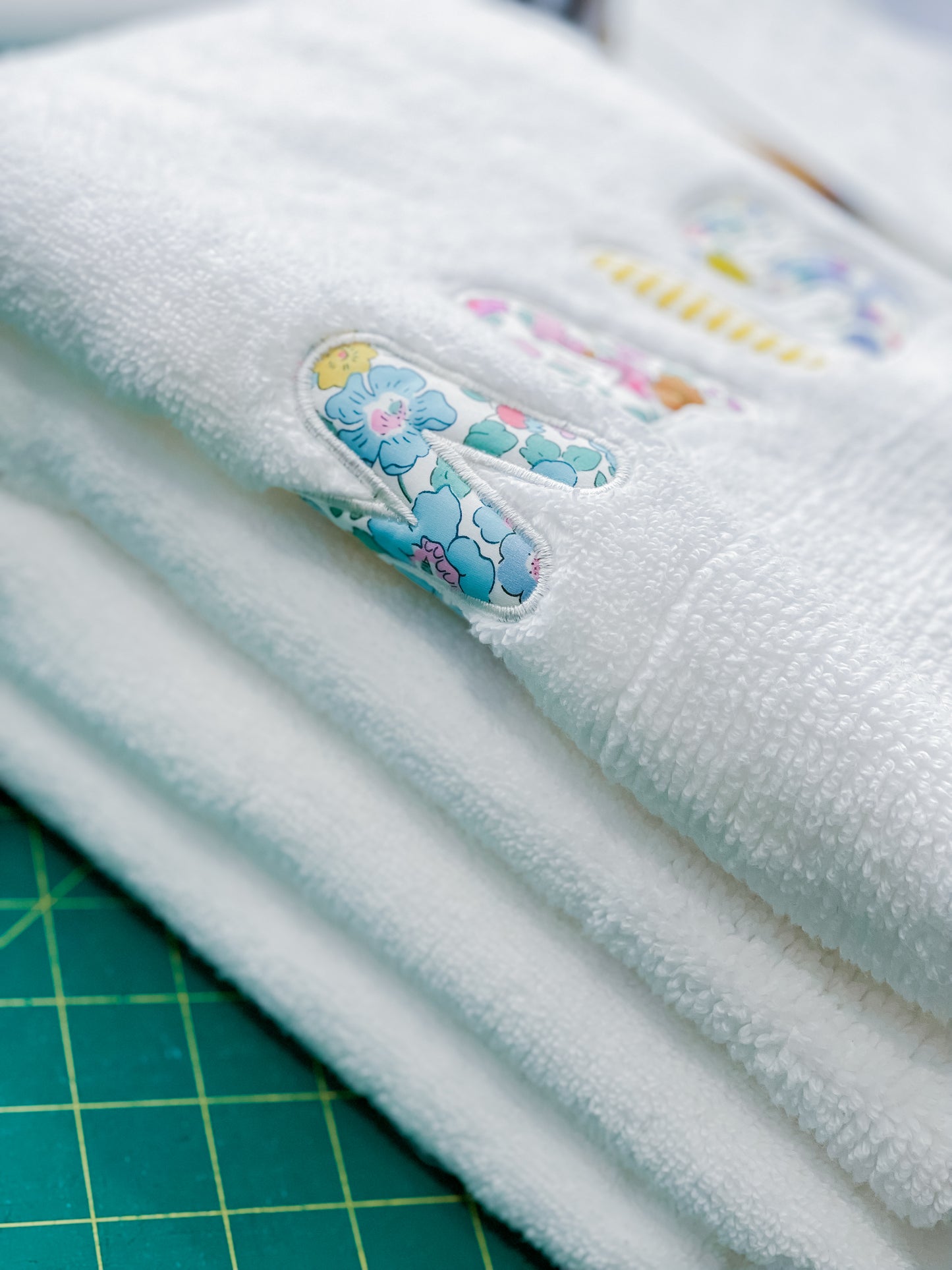 Personalised Name Towels – Multi-Fabric Appliqué