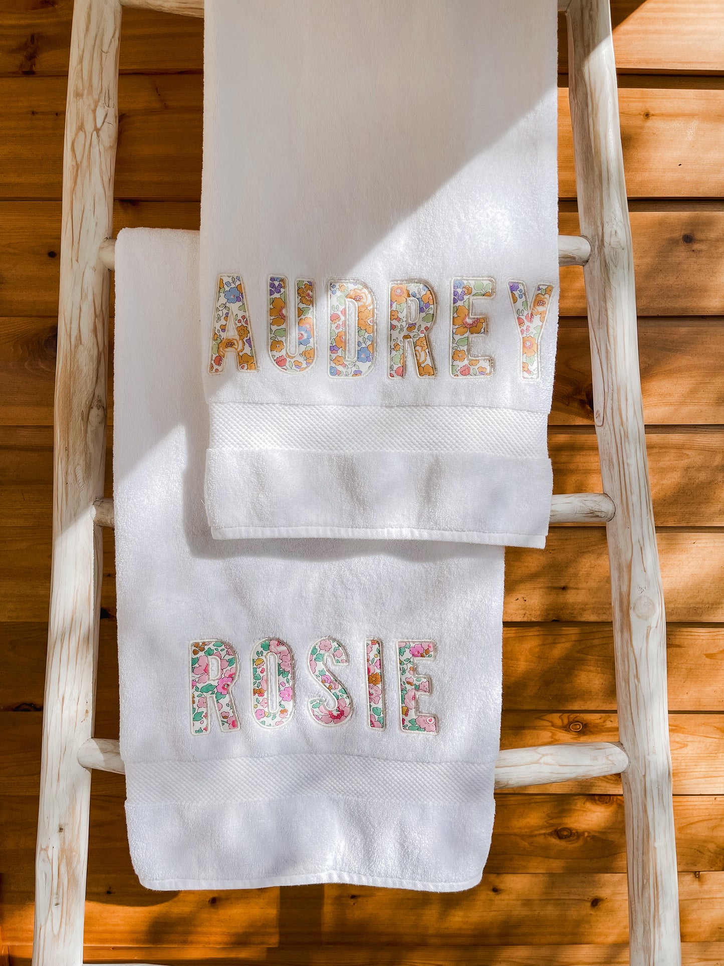 Personalised Liberty Name Towels – Custom Embroidered Gift (Baby, Kids & Adults)