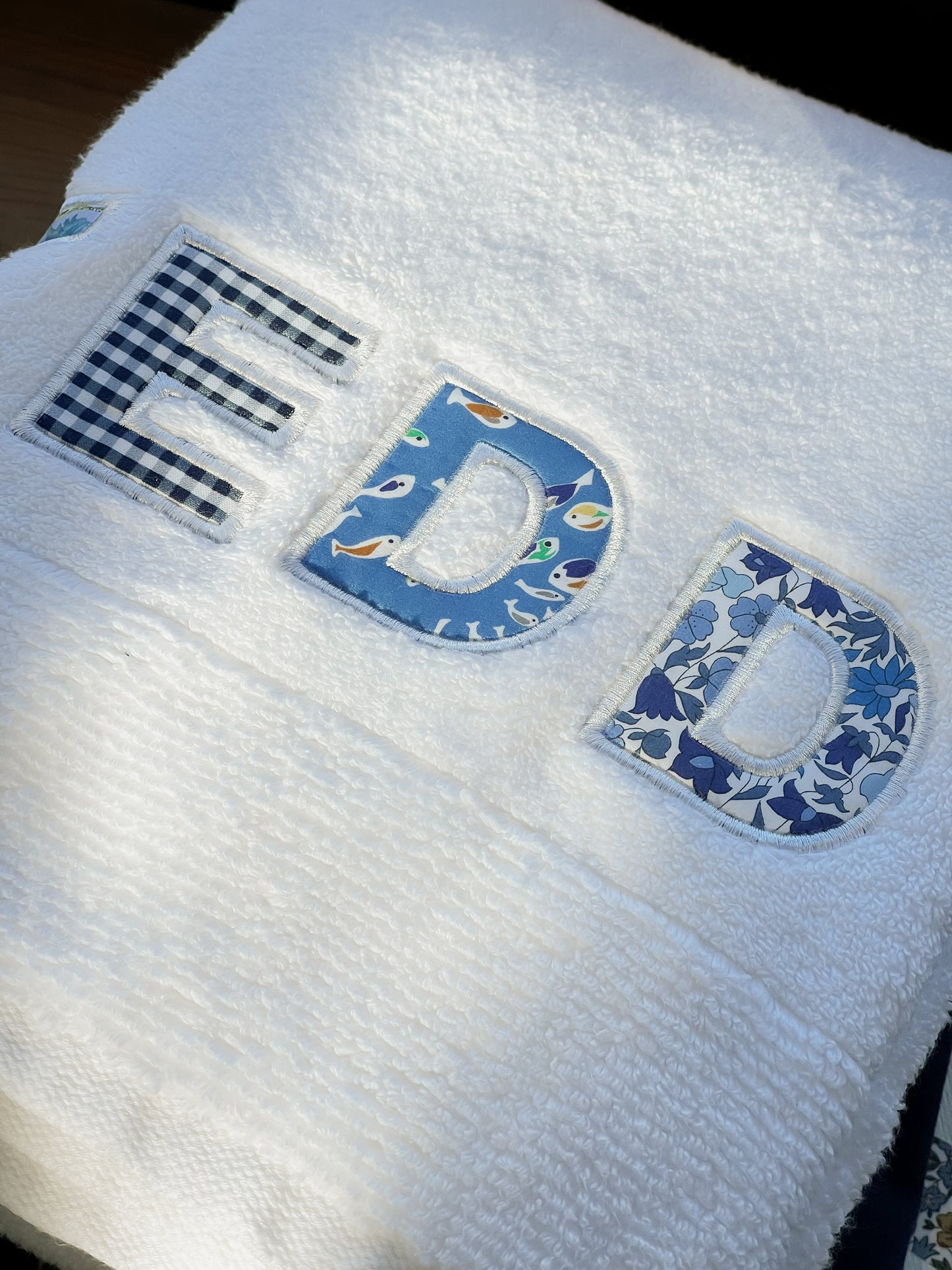 Personalised Name Towels – Multi-Fabric Appliqué