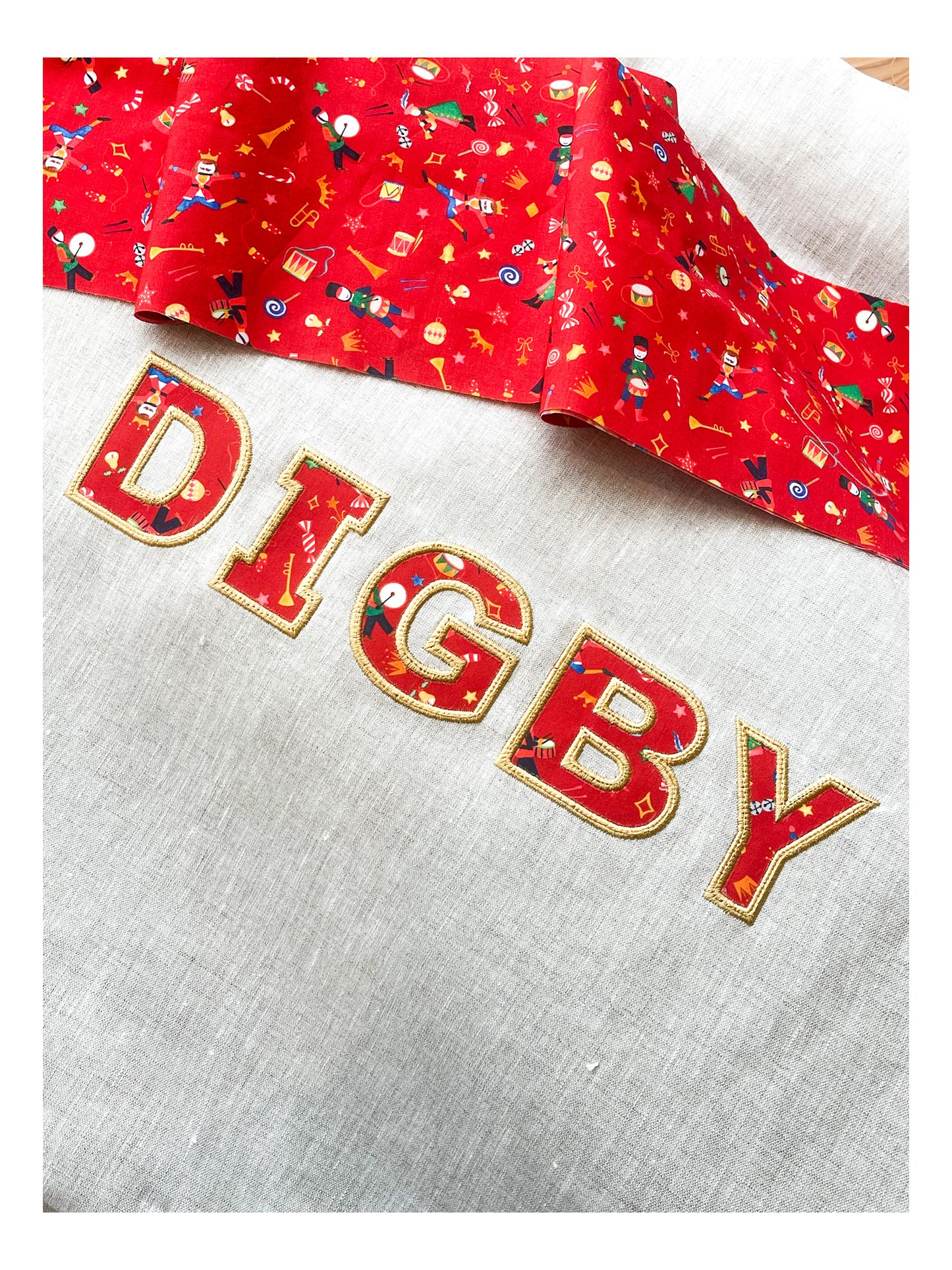 Personalised Premium Linen & Liberty Santa Sacks