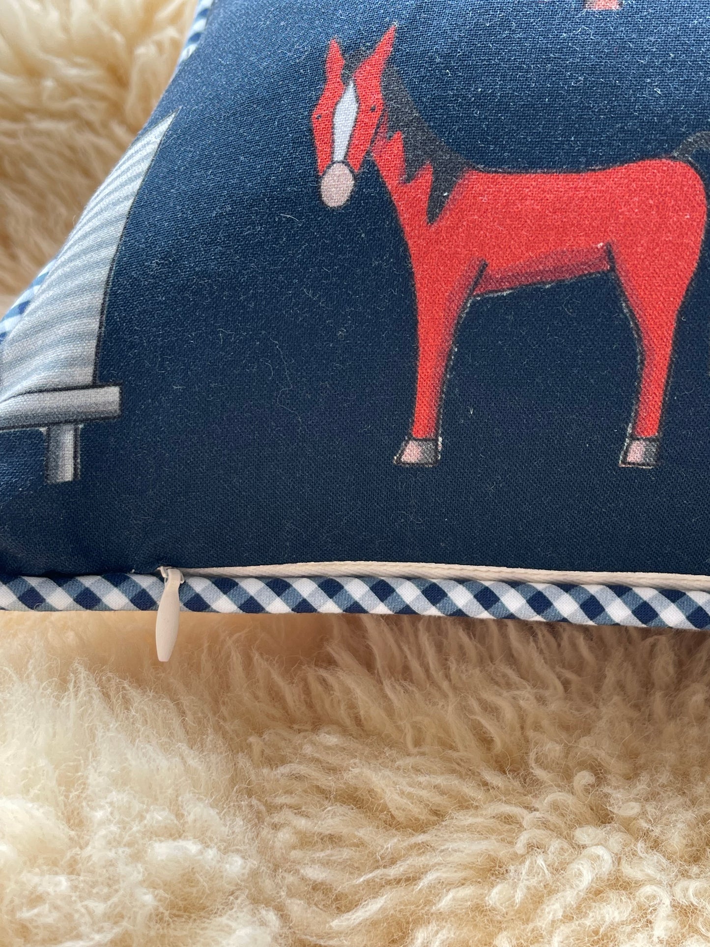 On The Farm Personalised Cushions 'Red Tractor Designs' fabrics
