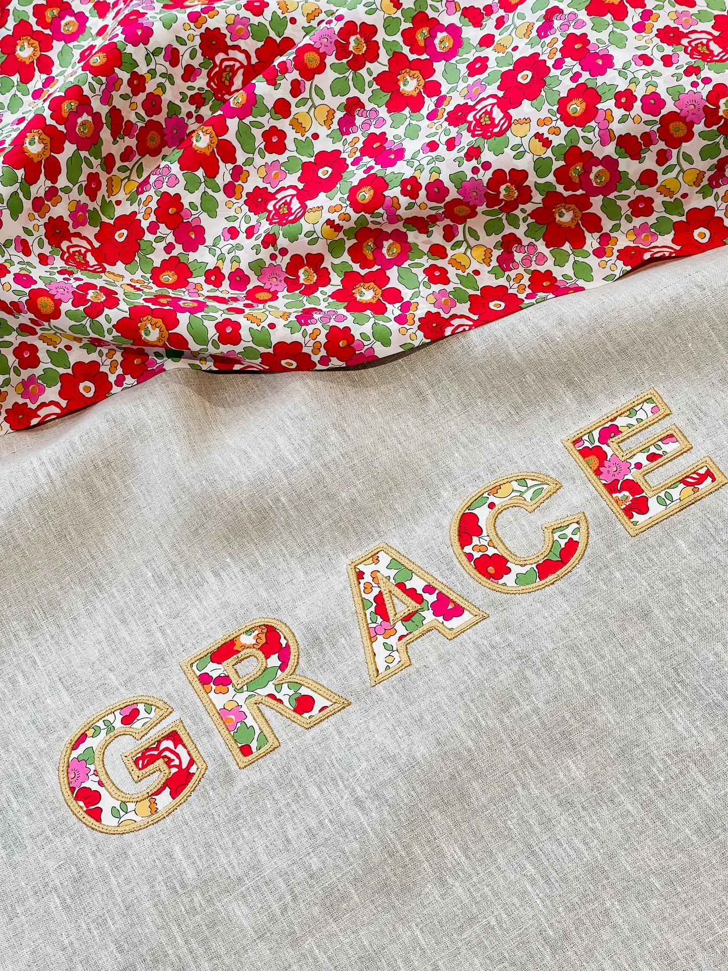 Personalised Premium Linen & Liberty Santa Sacks