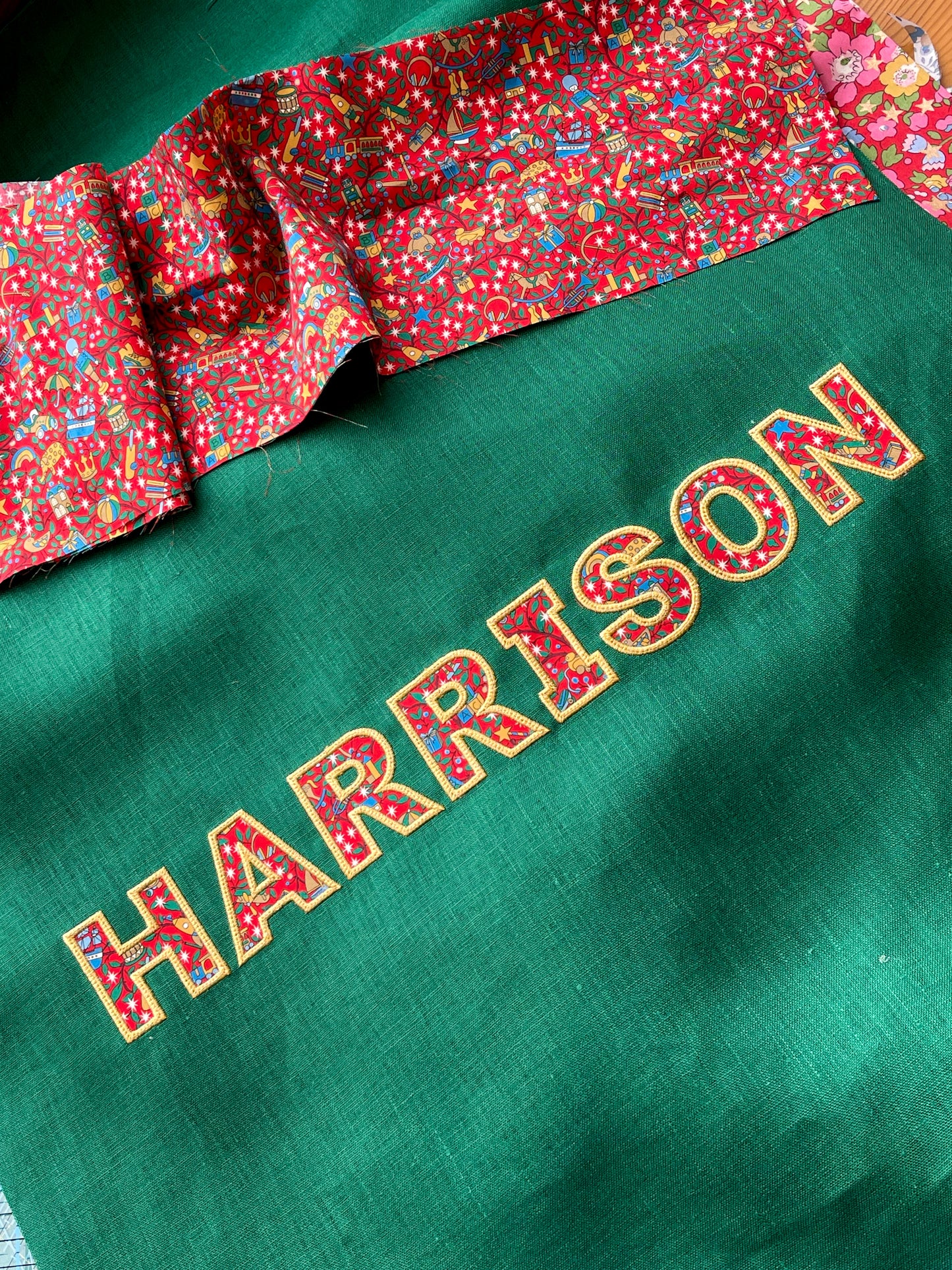 Personalised Premium Linen & Liberty Santa Sacks