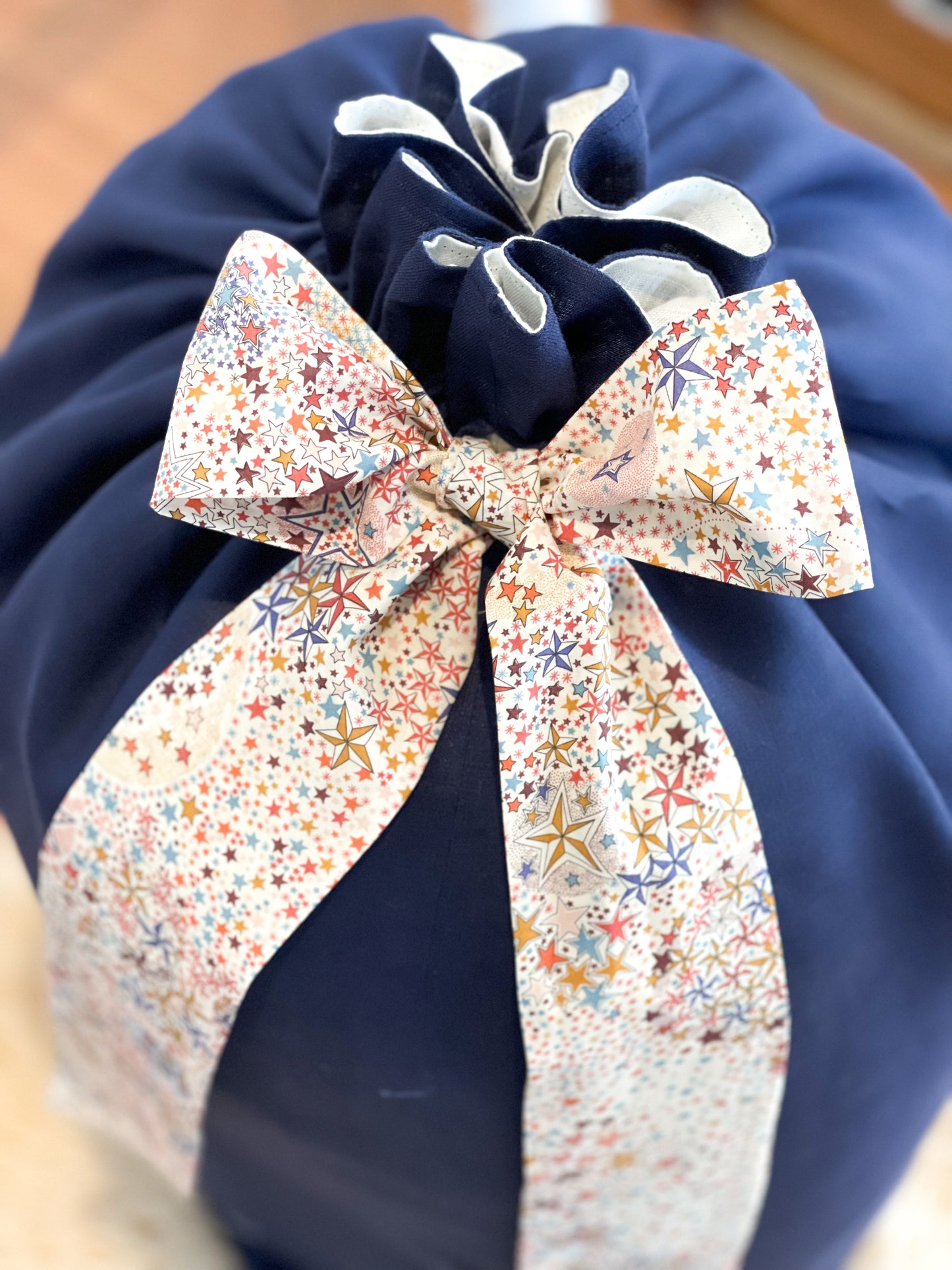 Personalised Premium Linen & Liberty Santa Sacks