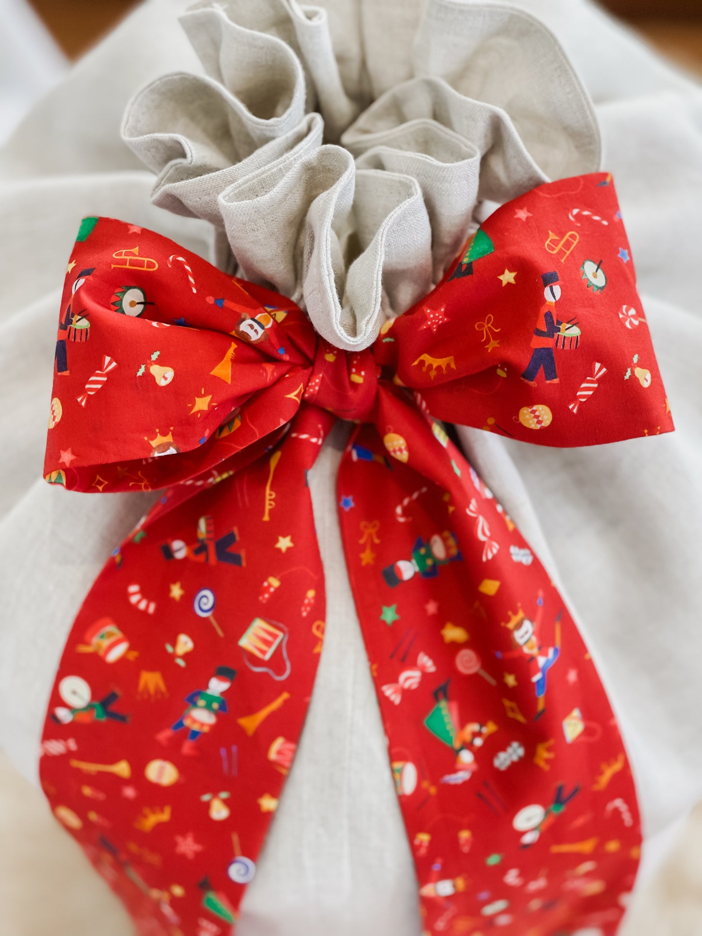 Personalised Premium Linen & Liberty Santa Sacks