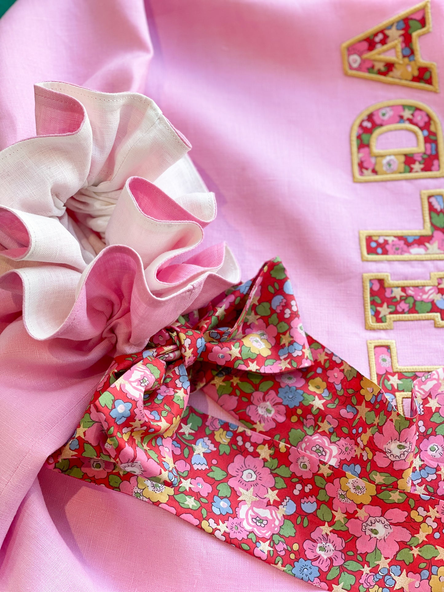 Personalised Premium Linen & Liberty Santa Sacks