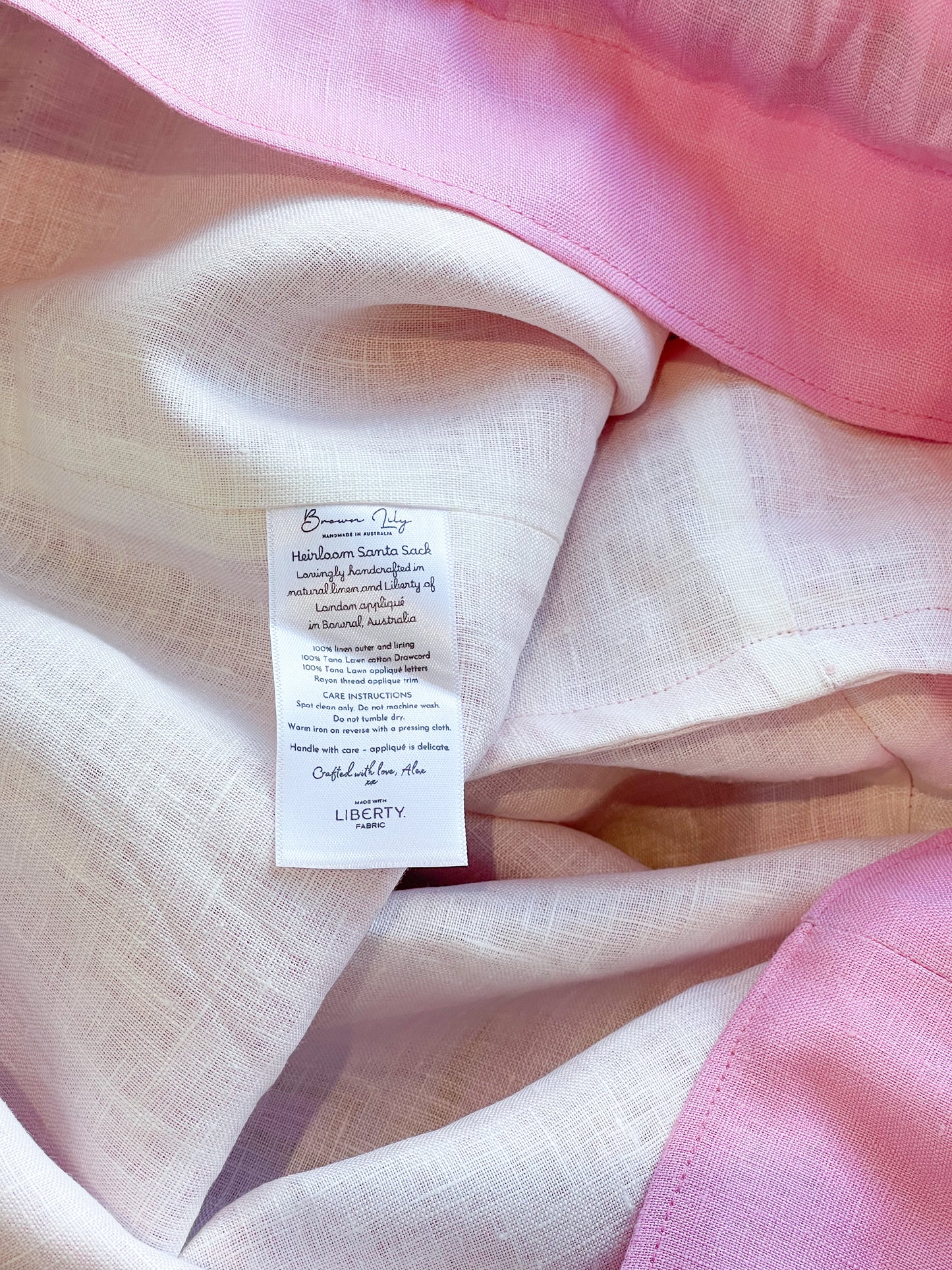 Personalised Premium Linen & Liberty Santa Sacks