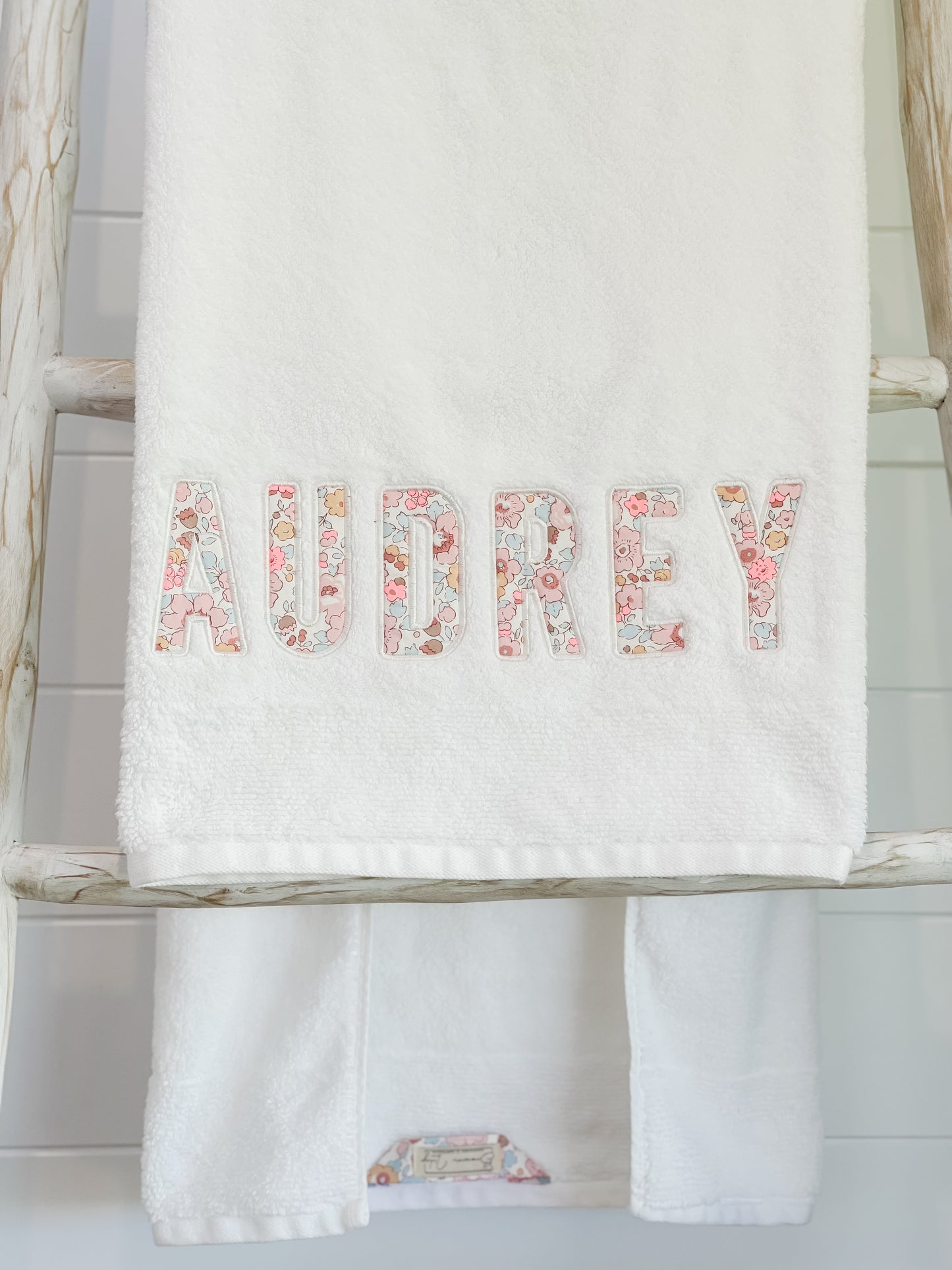 Personalised Name Towels – Multi-Fabric Appliqué