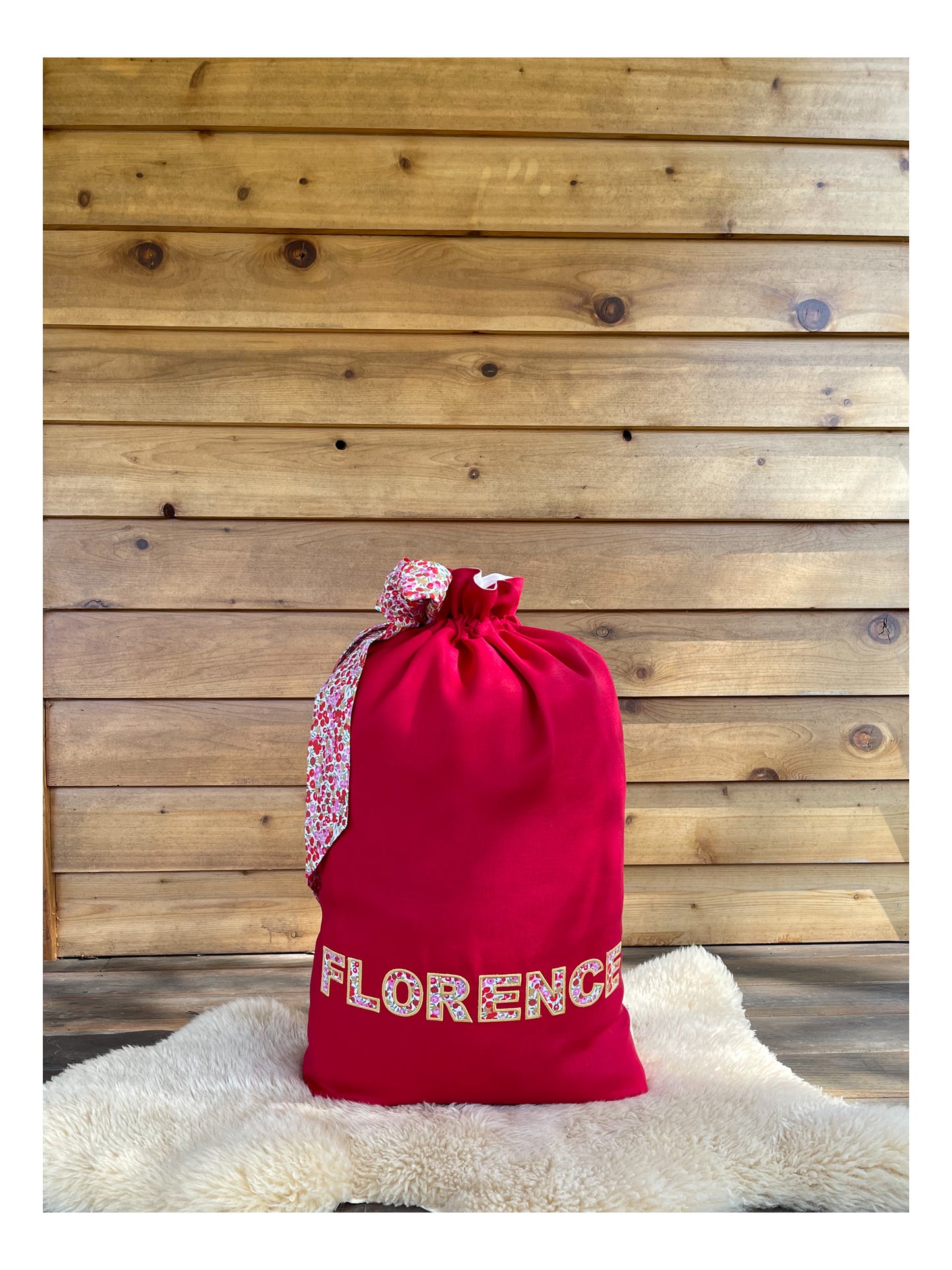 Personalised Premium Linen & Liberty Santa Sacks