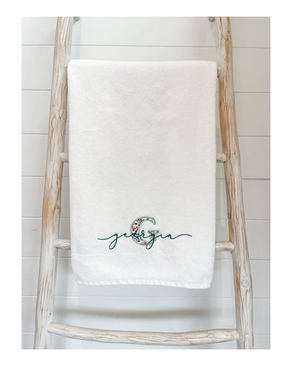 Personalised Towels ‘Liberty Appliqué Initial’