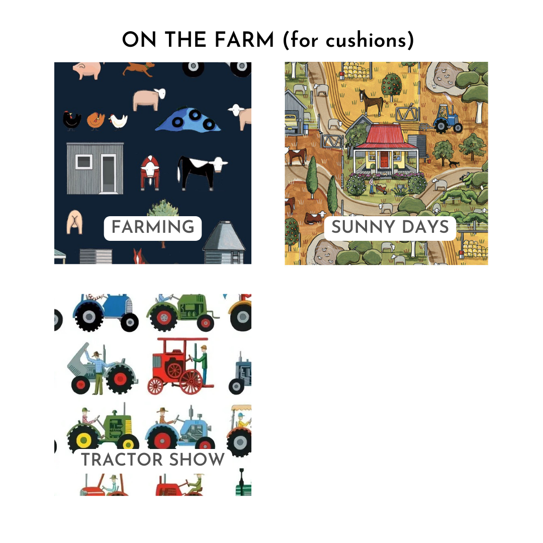 Personalised Cushion ‘Red Tractor Designs’