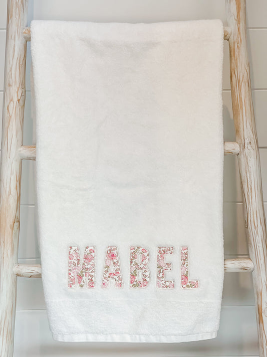 Personalised Liberty Name Towels – Custom Embroidered Gift (Baby, Kids & Adults)