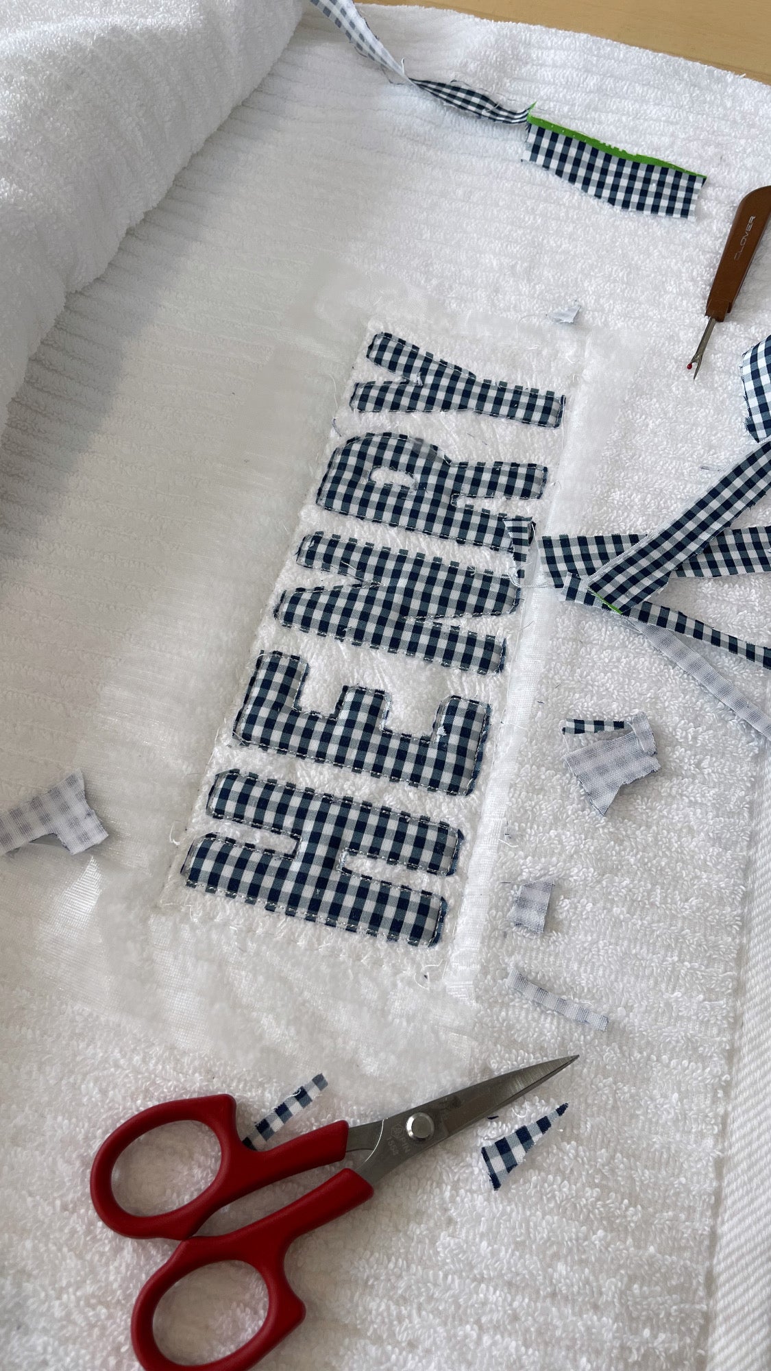 Personalised Towels - Gingham Stripes Spots