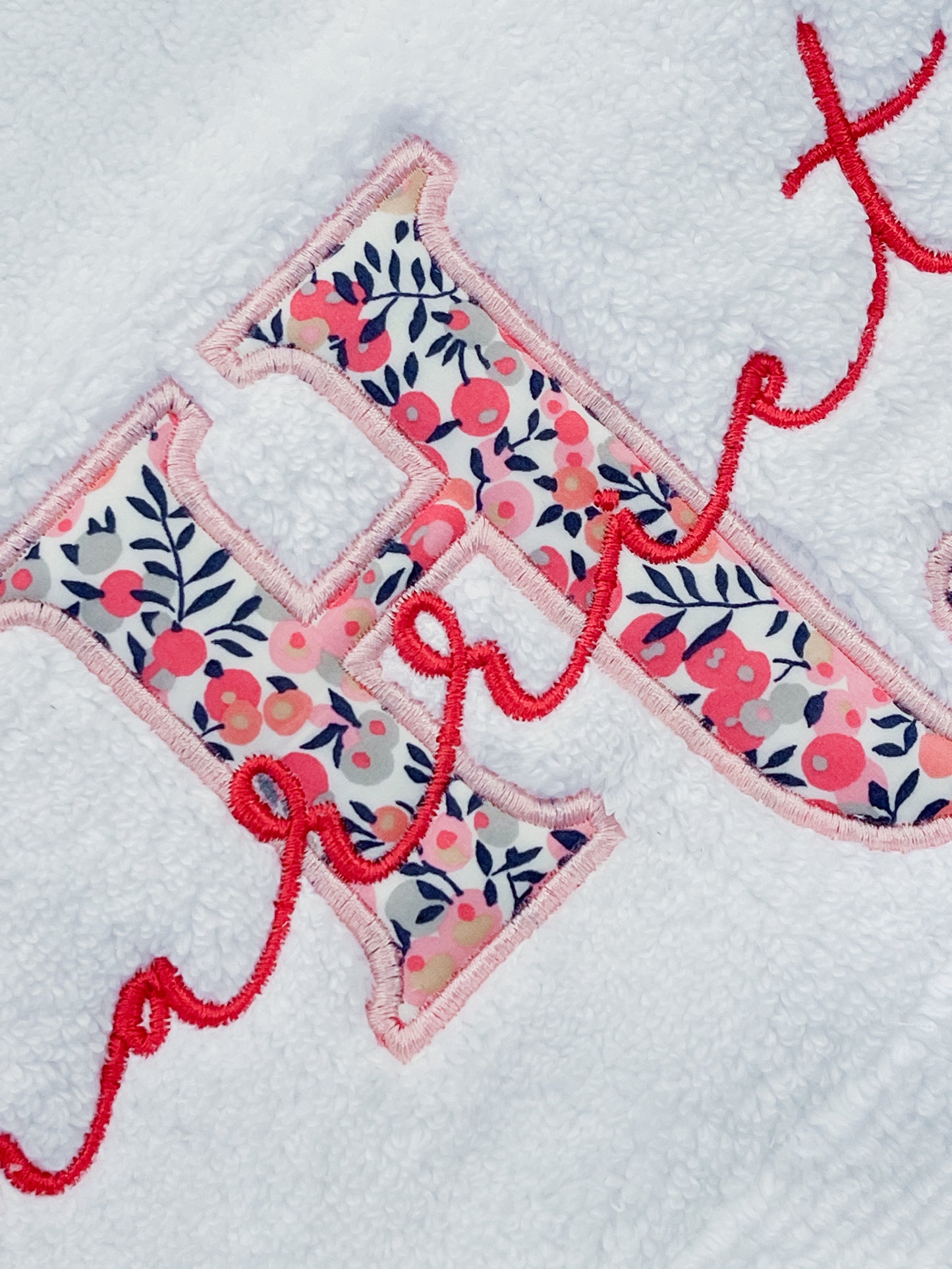 Personalised Towels ‘Liberty Appliqué Initial’