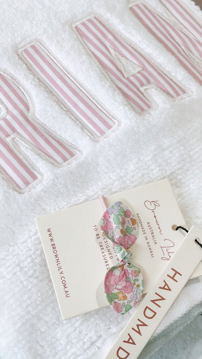 Personalised Towels 'Spots, Stripes & Ginghams’