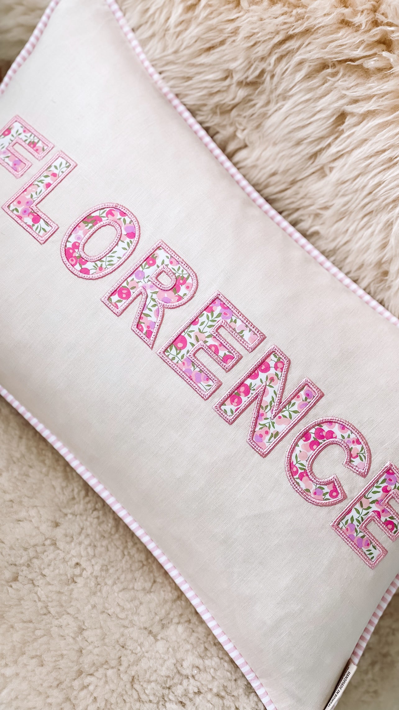 Personalised Cushion ‘Liberty & Linen’