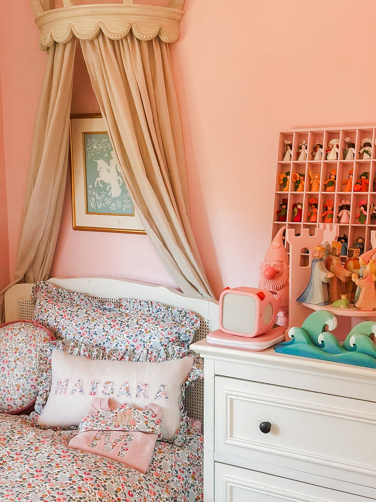 Personalised Liberty Folded Ruffle Cushion