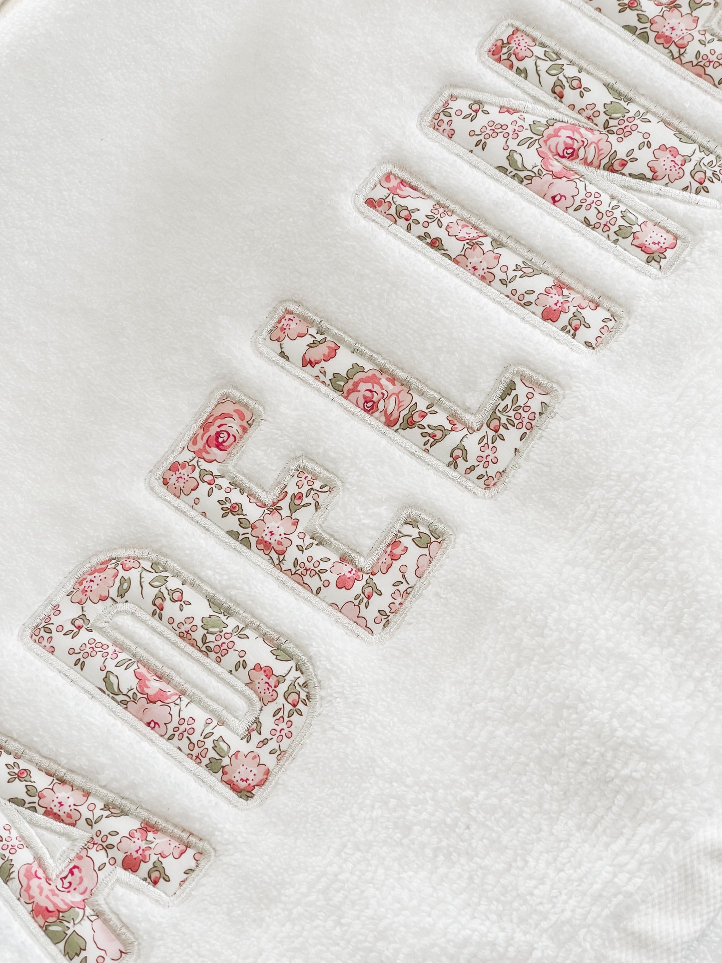 Personalised Liberty Bath Towels for Girls | Custom Embroidered Name Towels Australia