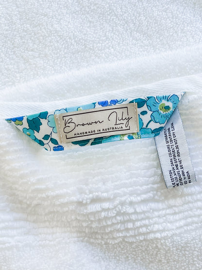 Personalised Liberty Bath Towels for Girls | Custom Embroidered Name Towels Australia