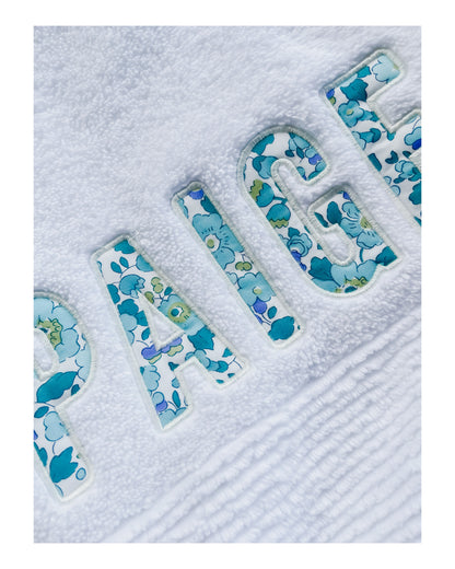 Personalised Liberty Bath Towels for Girls | Custom Embroidered Name Towels Australia