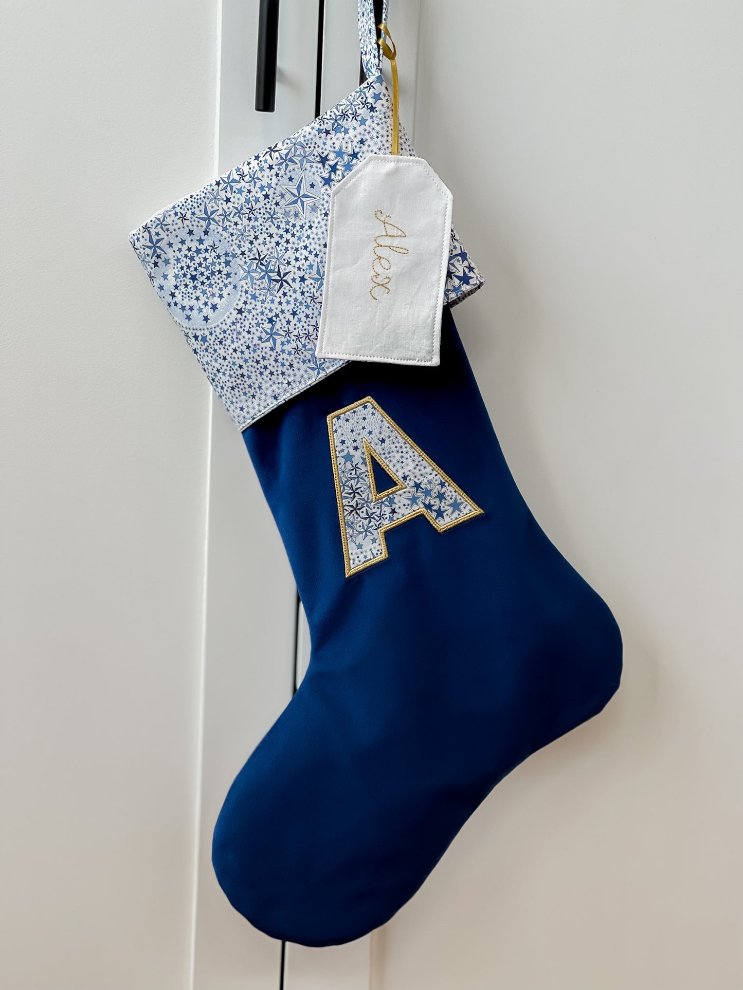 Velvet & Liberty Santa Stockings with Single Initial
