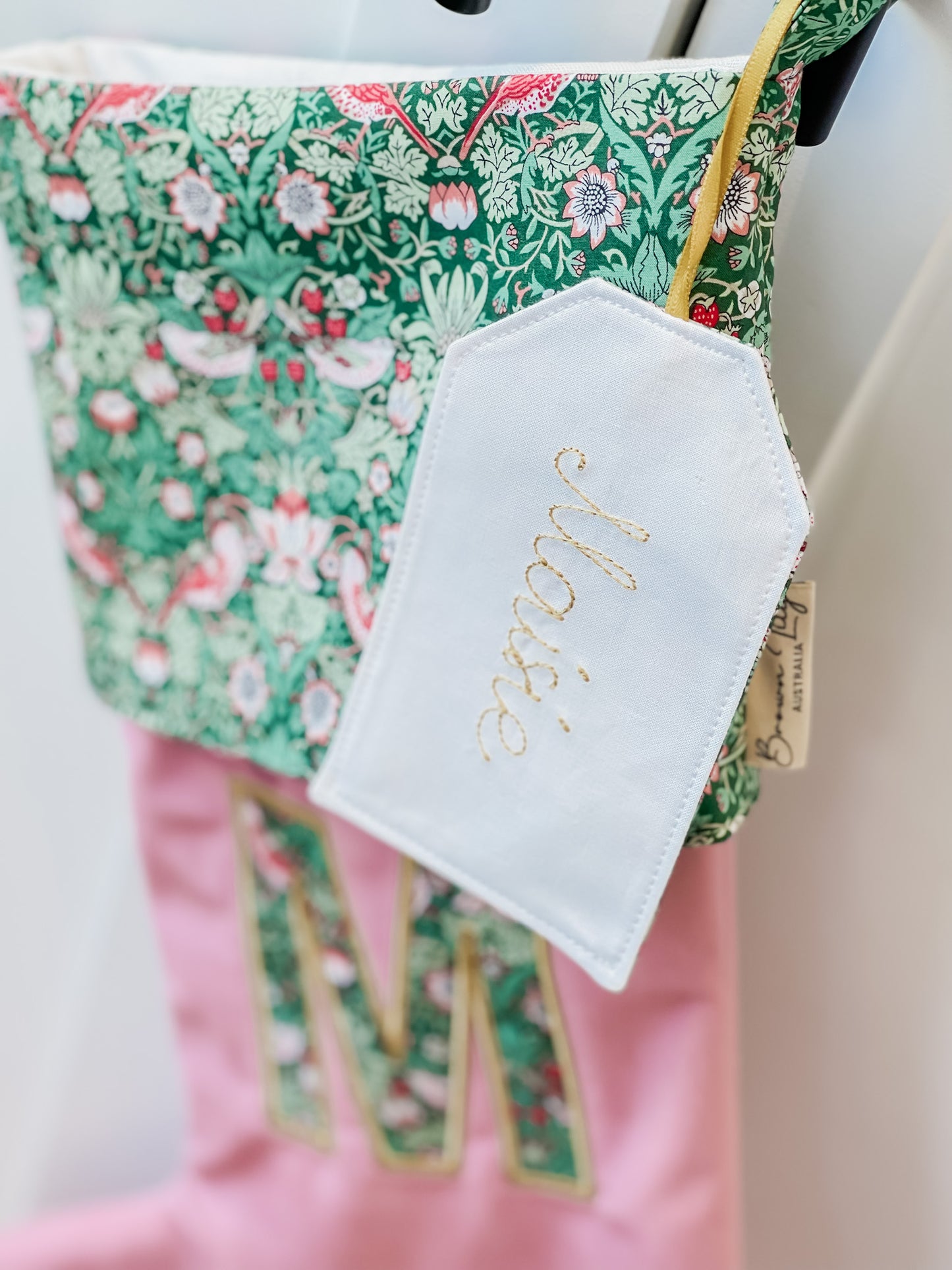 Velvet & Liberty Santa Stockings with Single Initial