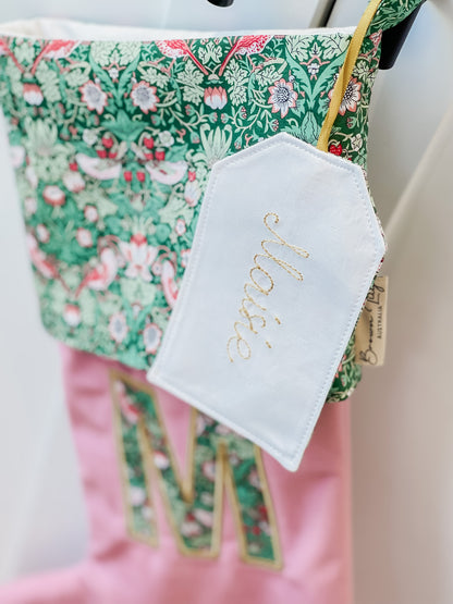 Velvet & Liberty Santa Stockings with Single Initial