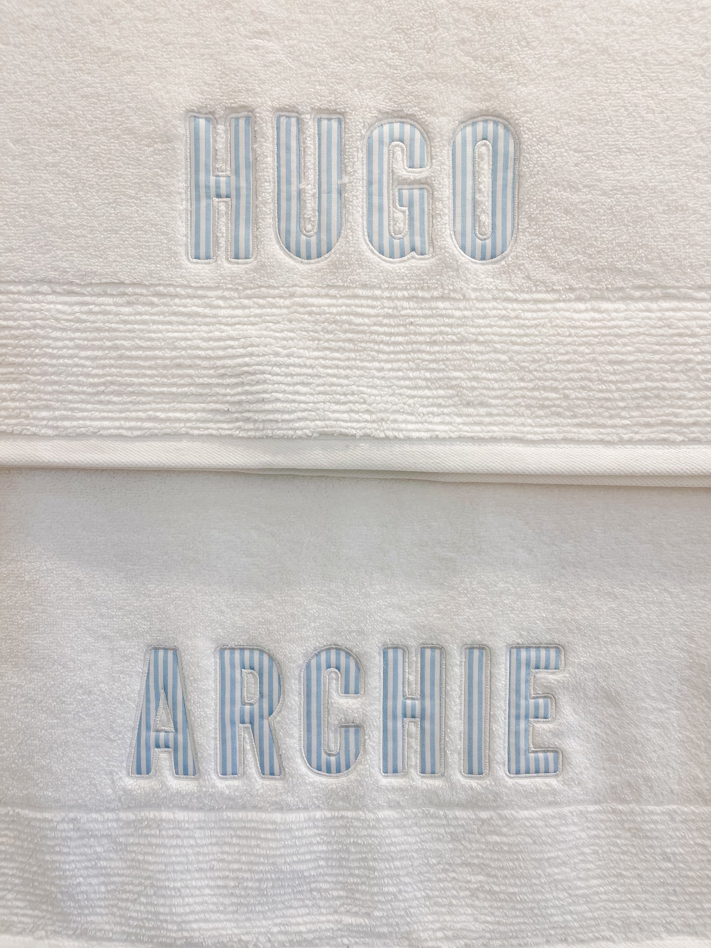 Personalised Towels - Gingham Stripes Spots