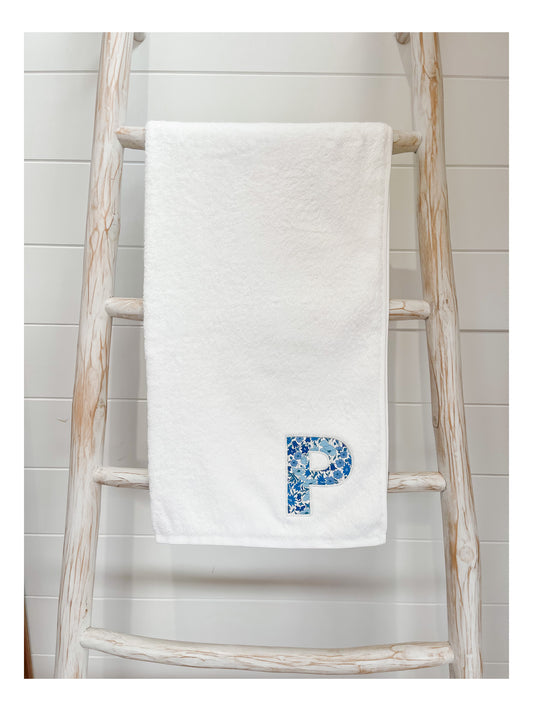 Personalised Liberty Initial Towels – Custom Embroidered Gift (Baby, Kids & Adults)