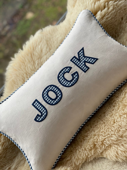 On The Farm Personalised Cushions 'Red Tractor Designs' fabrics