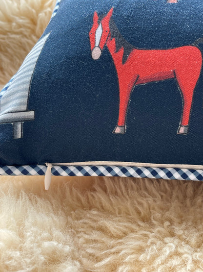 On The Farm Personalised Cushions 'Red Tractor Designs' fabrics