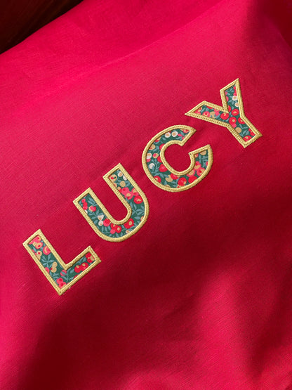 Personalised Premium Linen & Liberty Santa Sacks