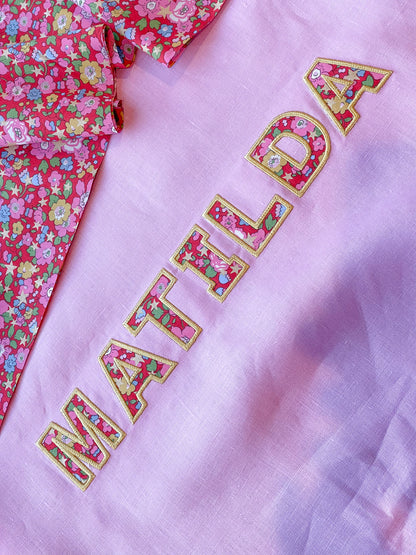 Personalised Premium Linen & Liberty Santa Sacks