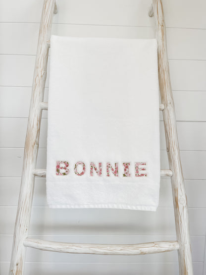 Personalised Liberty Name Towels – Custom Embroidered Gift (Baby, Kids & Adults)