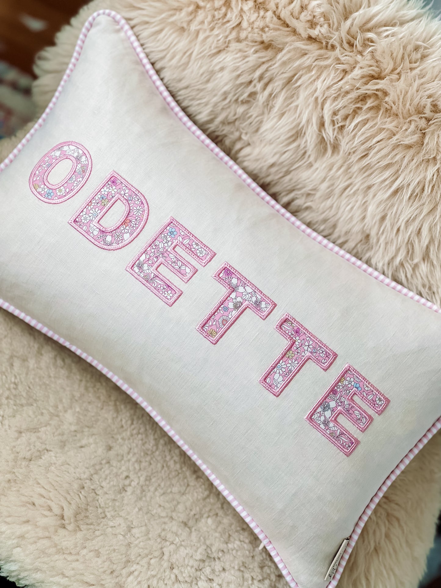 Personalised Cushion ‘Liberty & Linen’