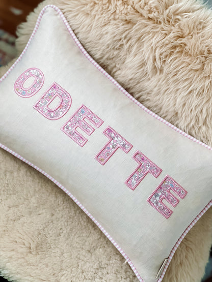 Personalised Cushion ‘Liberty & Linen’