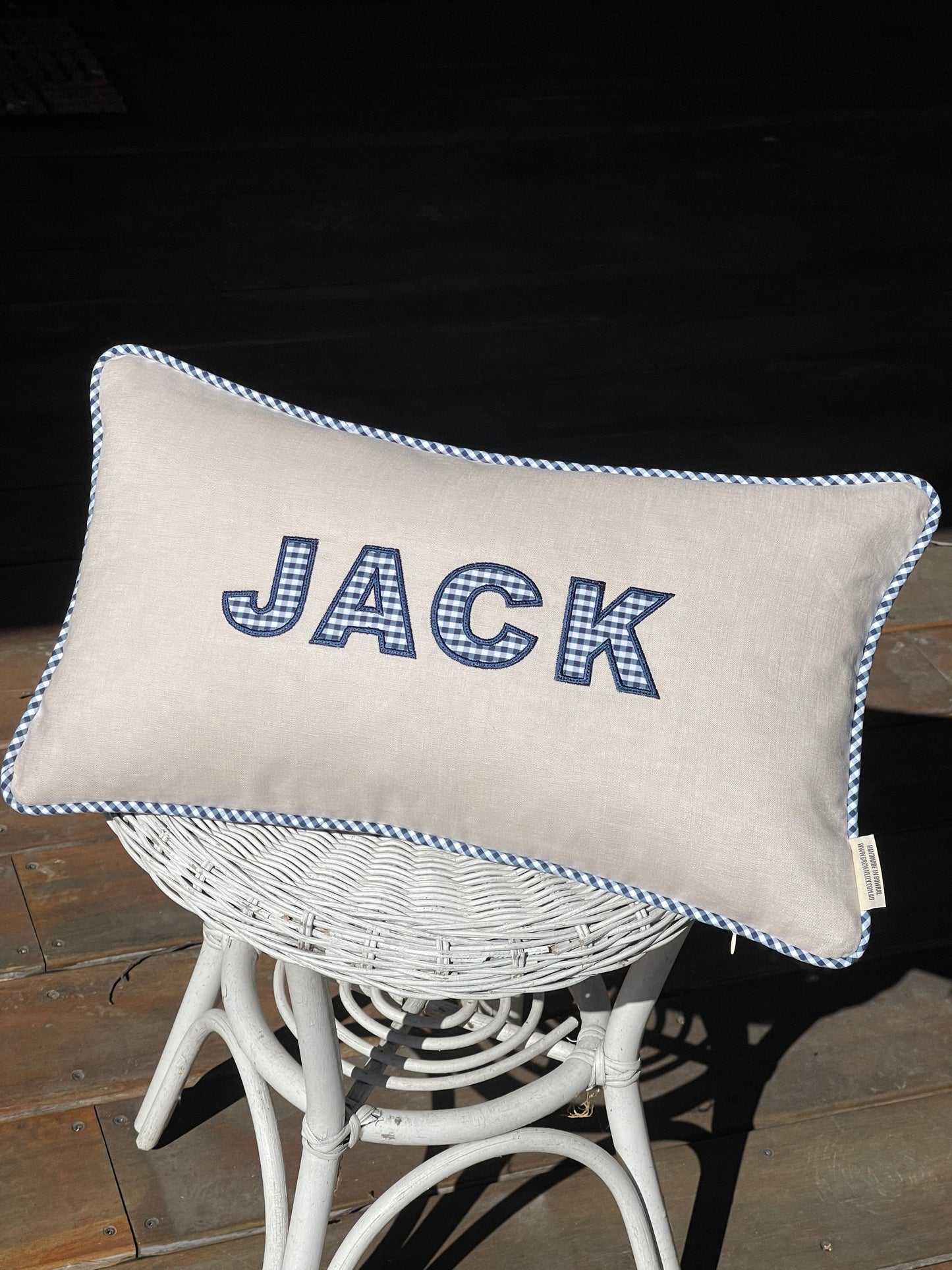 On The Farm Personalised Cushions 'Red Tractor Designs' fabrics