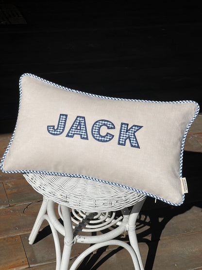 On The Farm Personalised Cushions 'Red Tractor Designs' fabrics