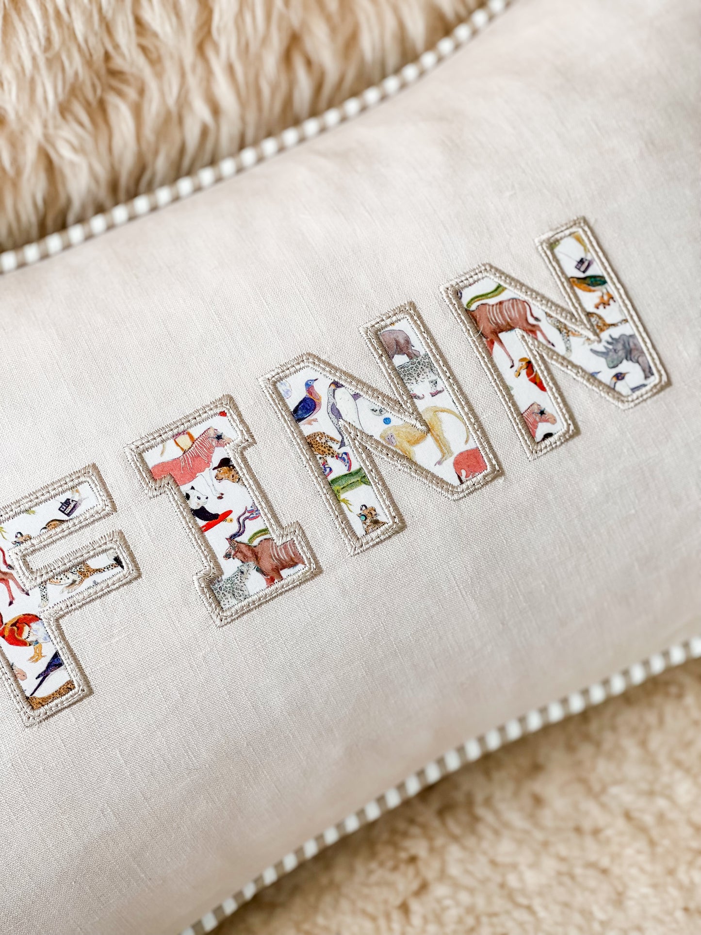 Personalised Cushion ‘Liberty & Linen’