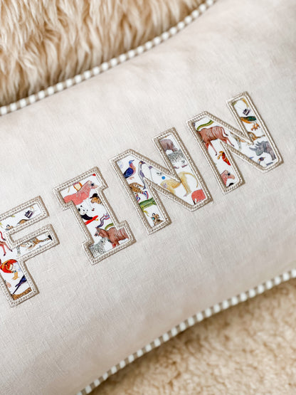 Personalised Cushion ‘Liberty & Linen’