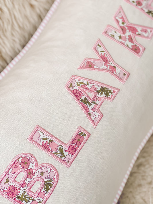 Personalised Cushion ‘Liberty & Linen’