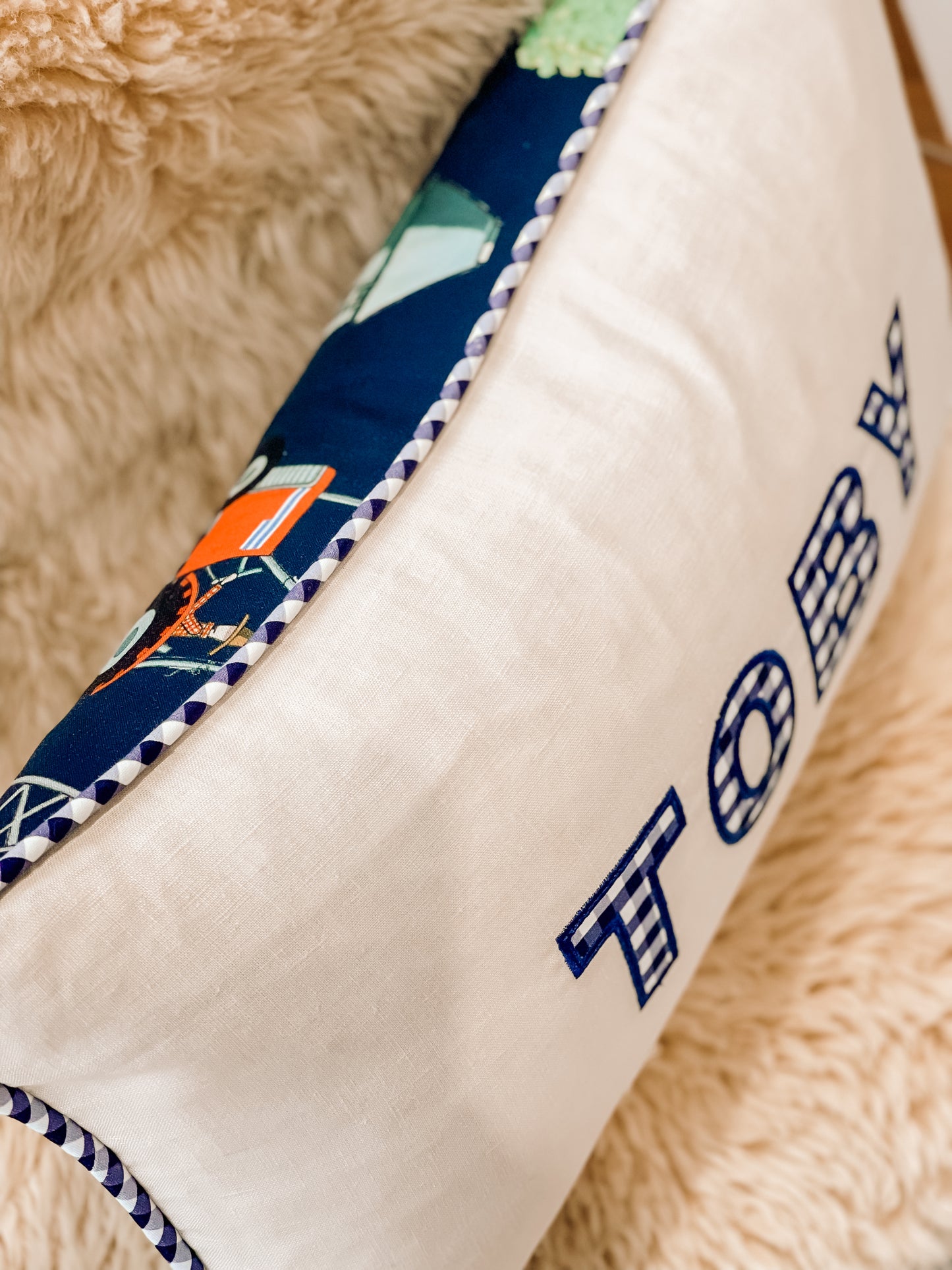 Personalised Cushion ‘Red Tractor Designs’