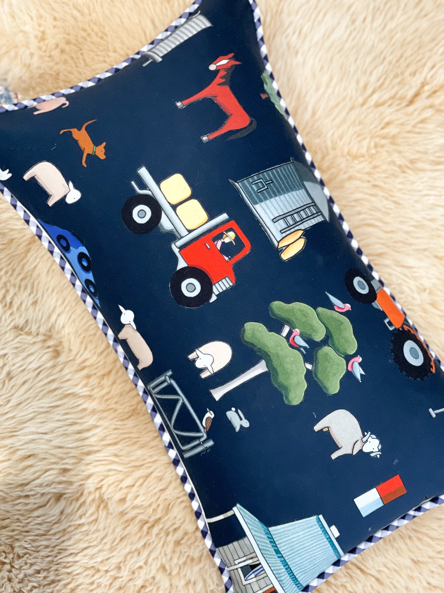 Personalised Cushion ‘Red Tractor Designs’