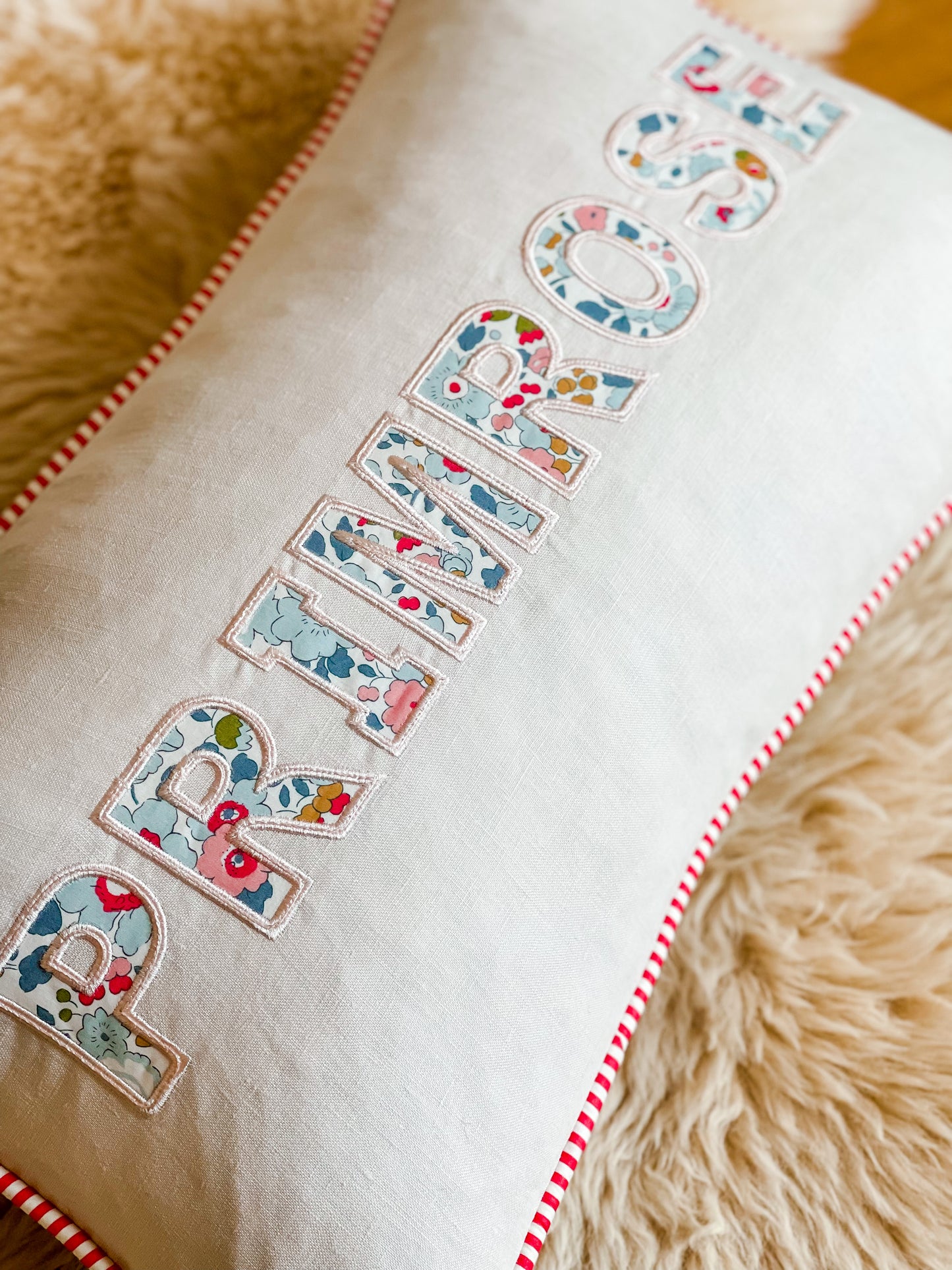Personalised Cushion ‘Liberty & Linen’