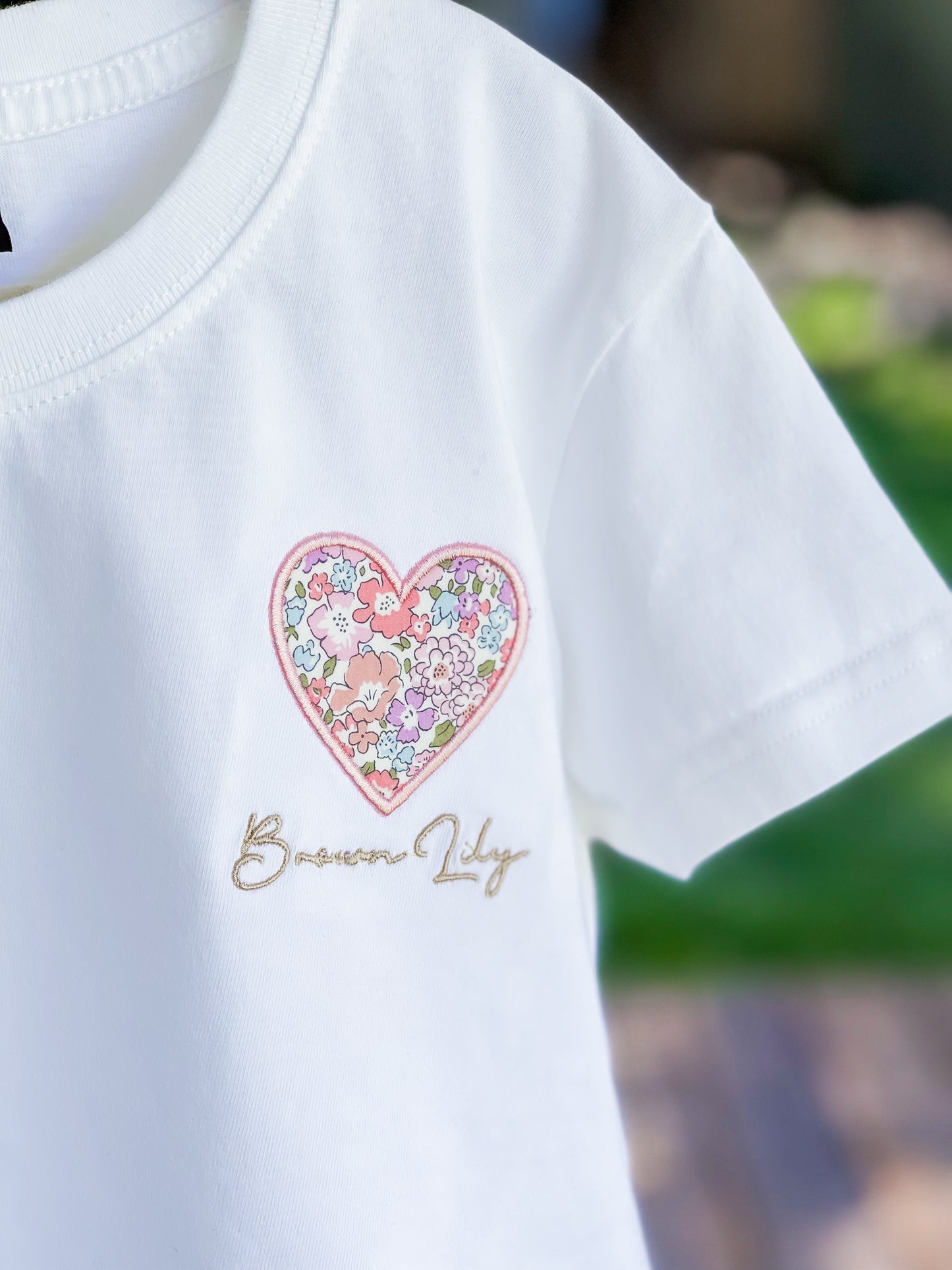 Signature Oversized Tee with Liberty Appliqué Heart