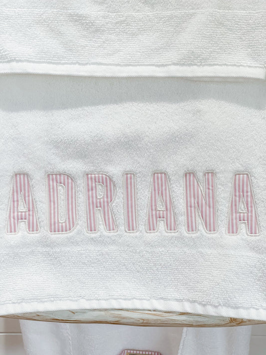 Personalised Towels 'Spots, Stripes & Ginghams’
