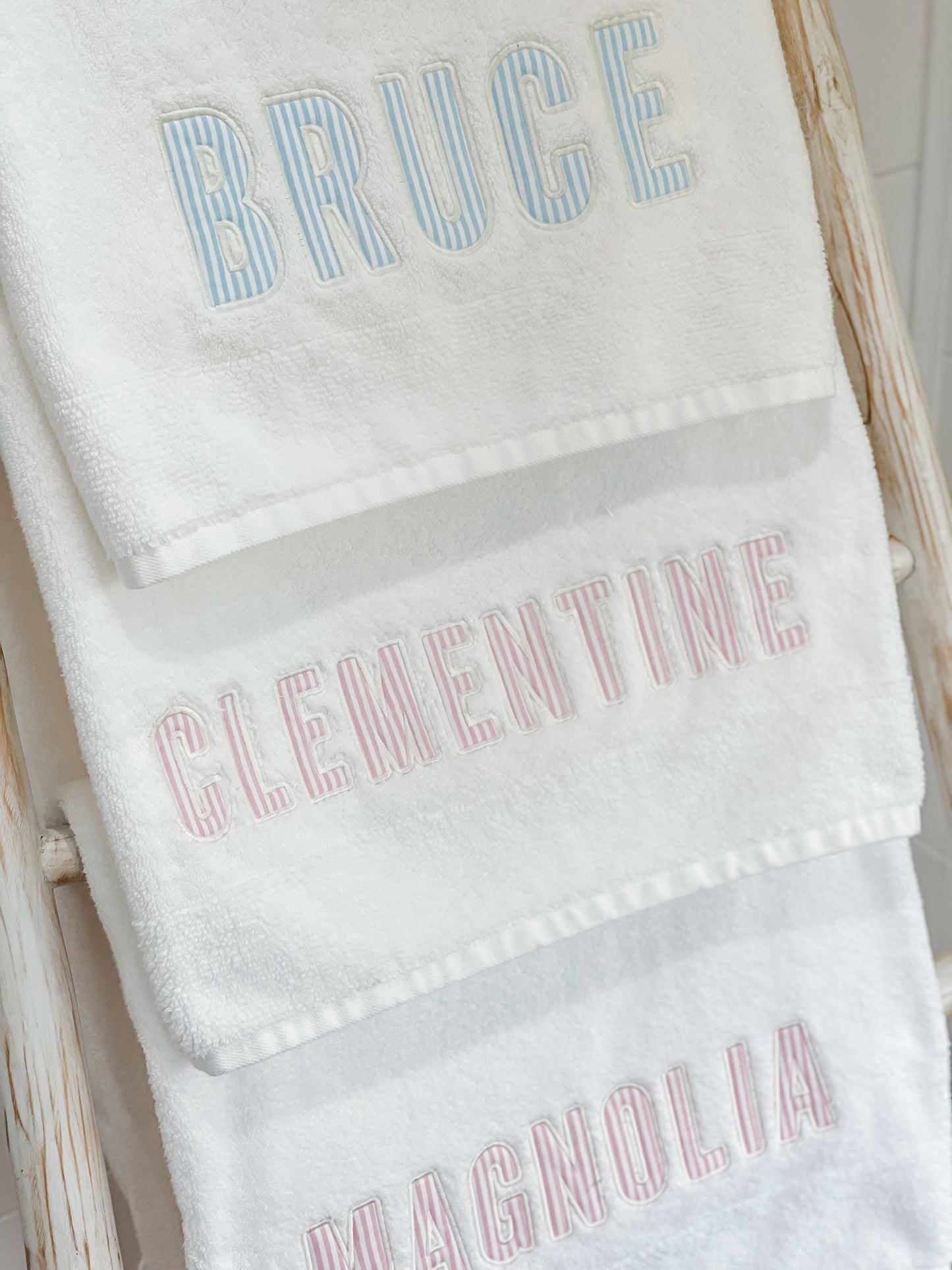 Personalised Towels 'Spots, Stripes & Ginghams’