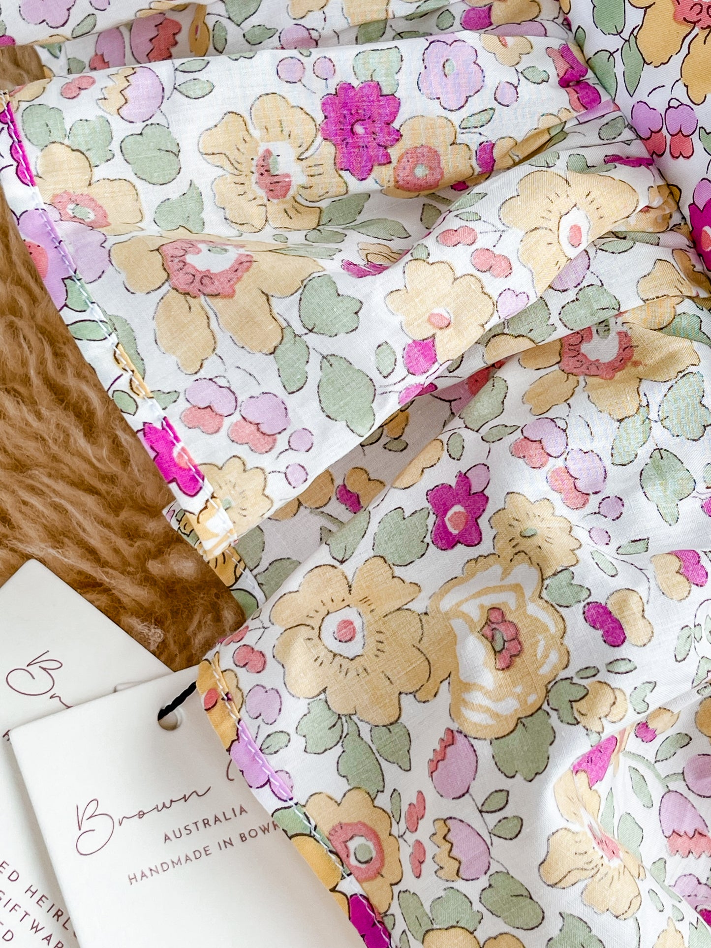 Personalised Liberty Ruffle Cushion with Single Ruffle