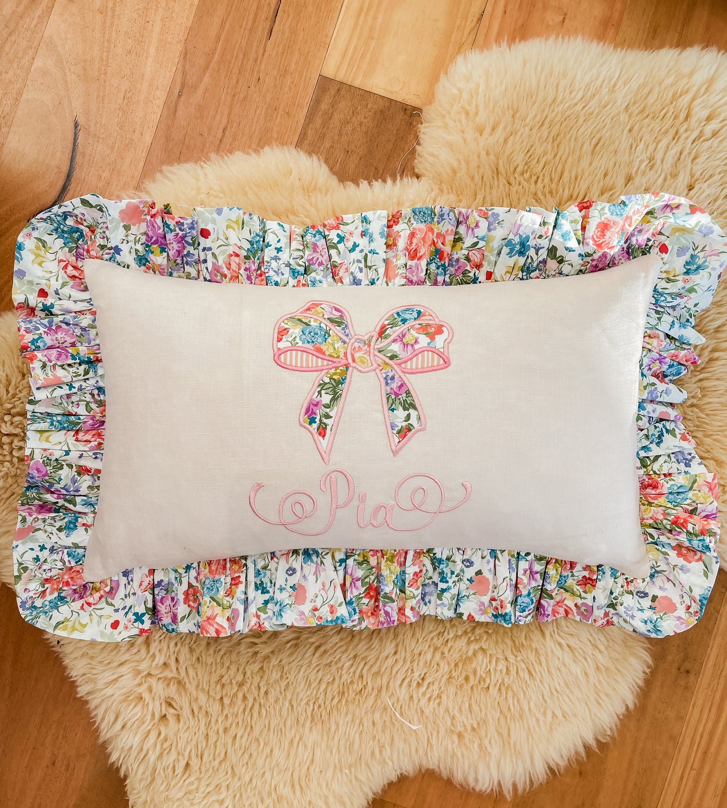 Liberty & 'Bridgerton' Ruffle Cushion